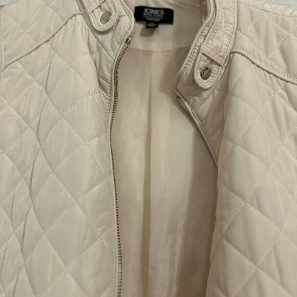 Jones New York Off-White Quilted Vest sz S - Picture 3 of 6